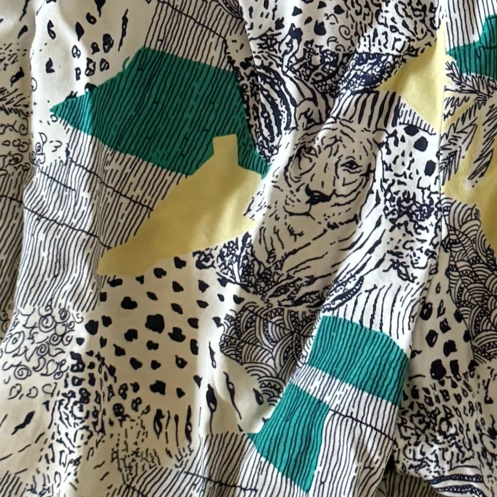 DARYLE ALEXANDER short tiger jungle Vibrant Patterned women Shorts size 6